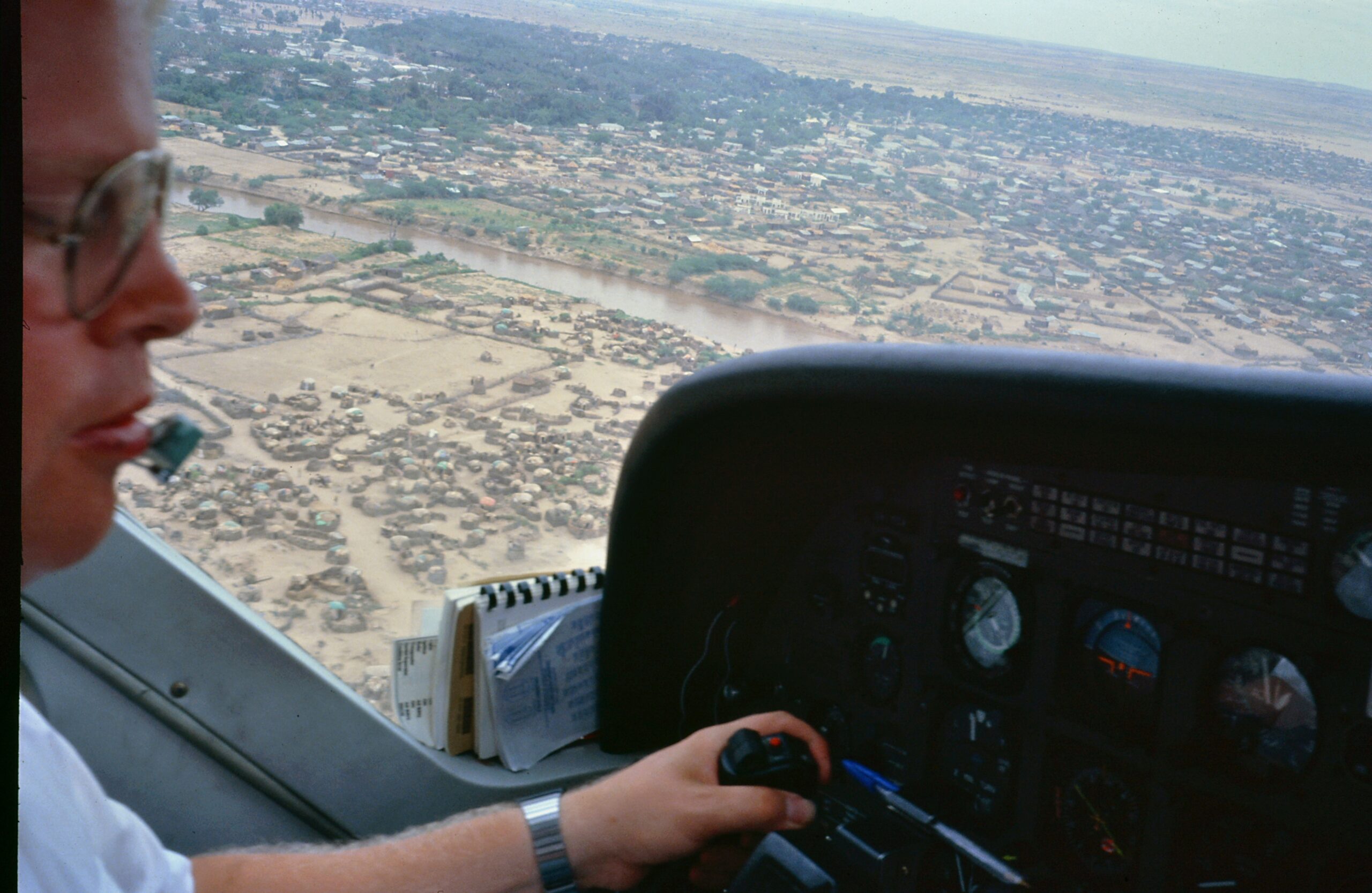 Anflug auf Belet Huen am Shebele in Nord-Somalia